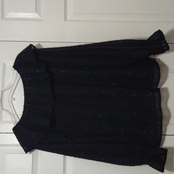Loft Sparkly Black Blouse - Picture 2 of 7